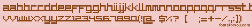 Шрифт SupercarCyr – коричневые шрифты на розовом фоне