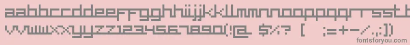 フォントSupercarCyr – ピンクの背景に灰色の文字