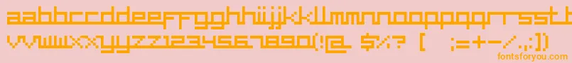 SupercarCyr Font – Orange Fonts on Pink Background