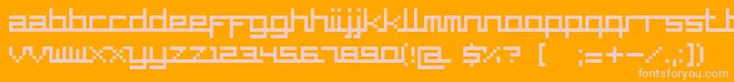 SupercarCyr Font – Pink Fonts on Orange Background