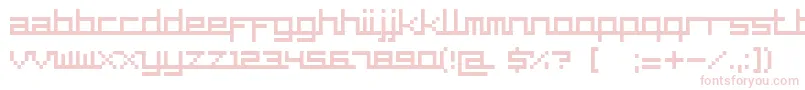 SupercarCyr-Schriftart – Rosa Schriften auf weißem Hintergrund