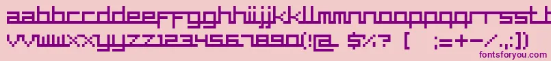 SupercarCyr-Schriftart – Violette Schriften auf rosa Hintergrund