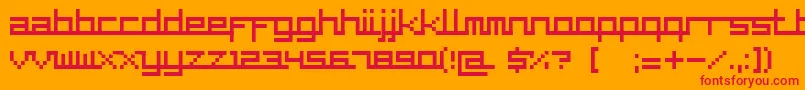 SupercarCyr Font – Red Fonts on Orange Background