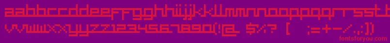 SupercarCyr-Schriftart – Rote Schriften auf violettem Hintergrund