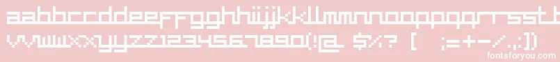 Шрифт SupercarCyr – белые шрифты на розовом фоне