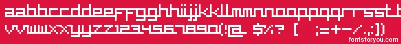 Шрифт SupercarCyr – белые шрифты на красном фоне