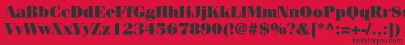 ItcFeniceLtUltra Font – Black Fonts on Red Background