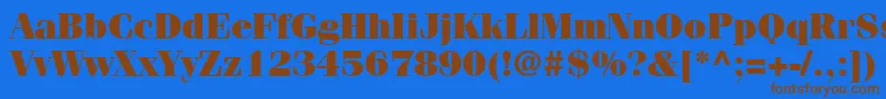 ItcFeniceLtUltra Font – Brown Fonts on Blue Background