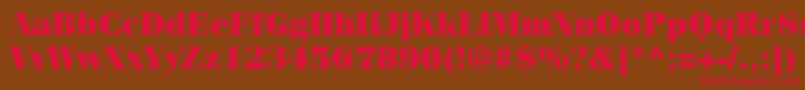 ItcFeniceLtUltra Font – Red Fonts on Brown Background