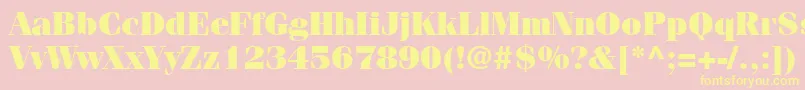 ItcFeniceLtUltra Font – Yellow Fonts on Pink Background