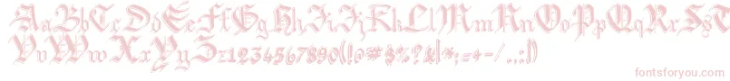 Argbiwsc-Schriftart – Rosa Schriften auf weißem Hintergrund