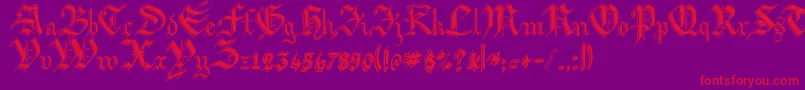Argbiwsc Font – Red Fonts on Purple Background