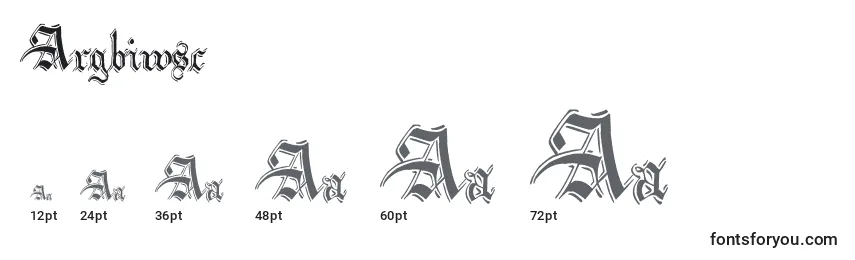 Argbiwsc Font Sizes
