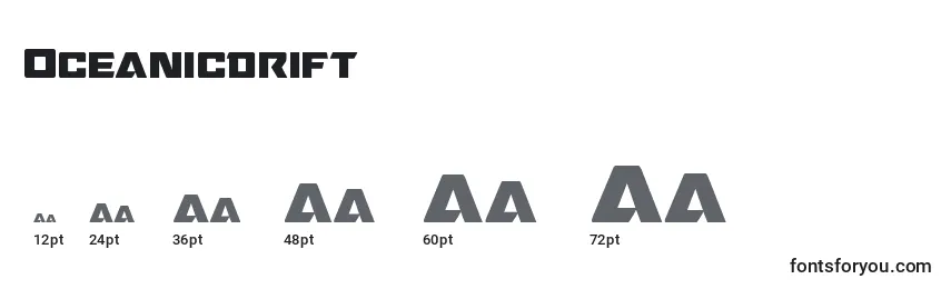 Oceanicdrift Font Sizes