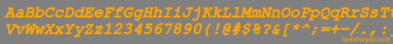 ErKurierMacBoldItalic Font – Orange Fonts on Gray Background