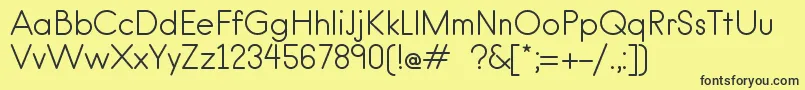 HankenroundRegular Font – Black Fonts on Yellow Background