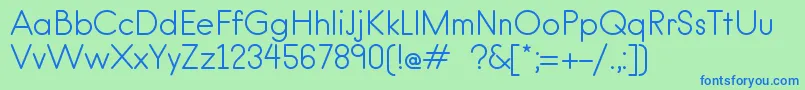 HankenroundRegular Font – Blue Fonts on Green Background