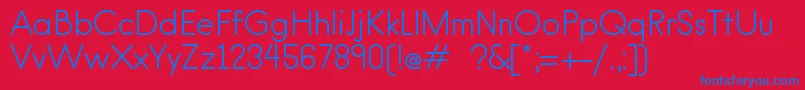 HankenroundRegular Font – Blue Fonts on Red Background