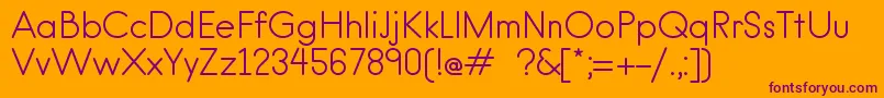 HankenroundRegular Font – Purple Fonts on Orange Background