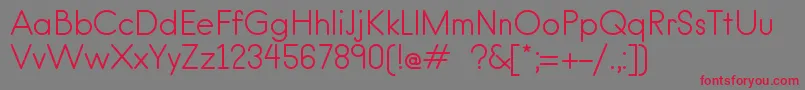 HankenroundRegular Font – Red Fonts on Gray Background
