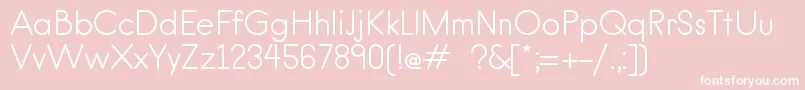 Police HankenroundRegular – polices blanches sur fond rose