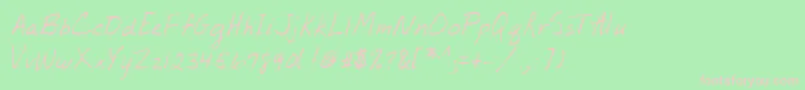 Lehn155 Font – Pink Fonts on Green Background