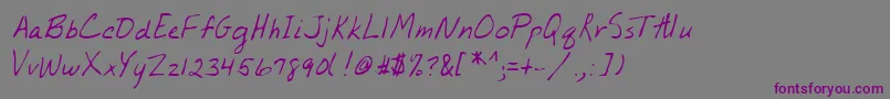 Шрифт Lehn155 – фиолетовые шрифты на сером фоне