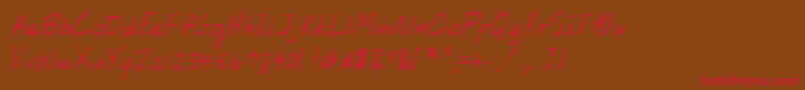 Lehn155 Font – Red Fonts on Brown Background
