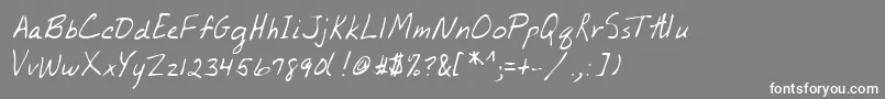 Lehn155 Font – White Fonts on Gray Background