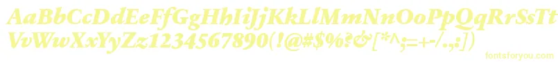 Шрифт SabonnextLtBlackItalic – жёлтые шрифты