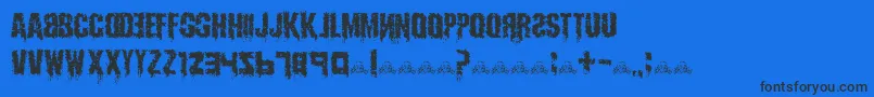 HbmInfektionDistortedDonationware Font – Black Fonts on Blue Background