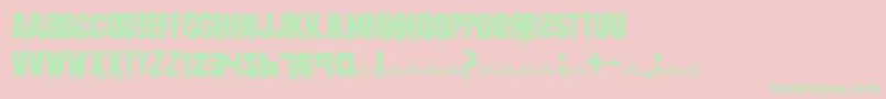 HbmInfektionDistortedDonationware Font – Green Fonts on Pink Background