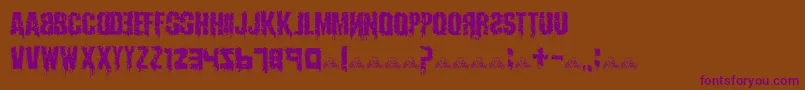 HbmInfektionDistortedDonationware Font – Purple Fonts on Brown Background