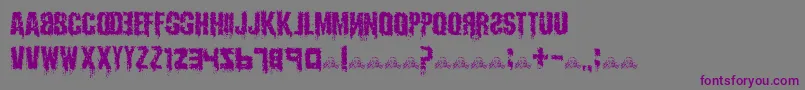 HbmInfektionDistortedDonationware Font – Purple Fonts on Gray Background