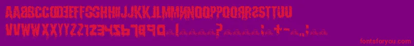 HbmInfektionDistortedDonationware Font – Red Fonts on Purple Background