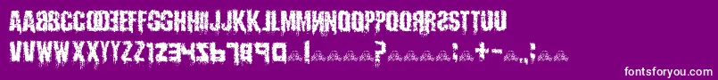 HbmInfektionDistortedDonationware Font – White Fonts on Purple Background