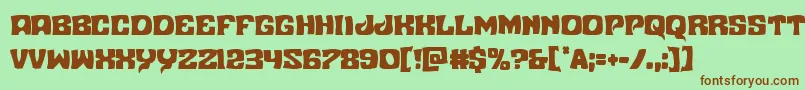 Nuevopassioncond-fontti – ruskeat fontit vihreällä taustalla