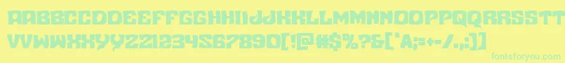 Nuevopassioncond-fontti – vihreät fontit keltaisella taustalla
