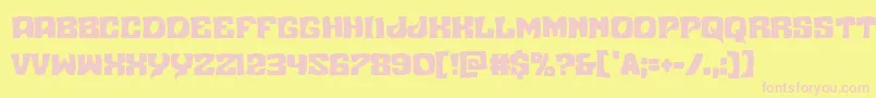 Nuevopassioncond-fontti – vaaleanpunaiset fontit keltaisella taustalla