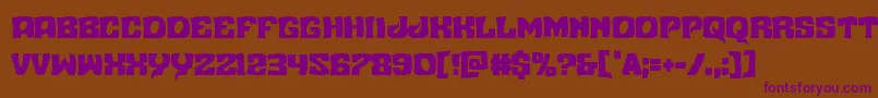 Nuevopassioncond-fontti – violetit fontit ruskealla taustalla