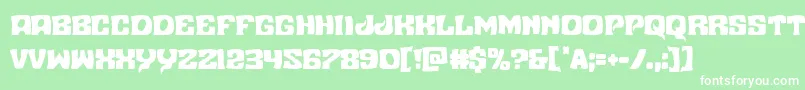 Nuevopassioncond Font – White Fonts on Green Background