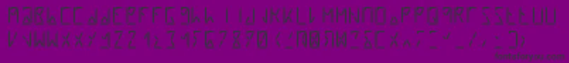 Segment8-Schriftart – Schwarze Schriften auf violettem Hintergrund