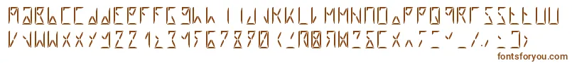 フォントSegment8 – 白い背景に茶色のフォント