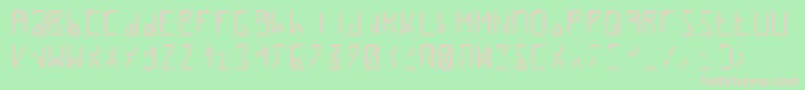 Segment8 Font – Pink Fonts on Green Background