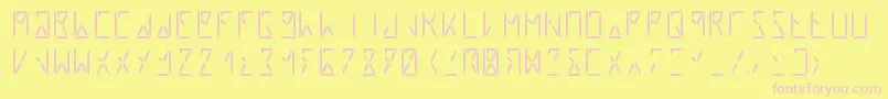 フォントSegment8 – ピンクのフォント、黄色の背景