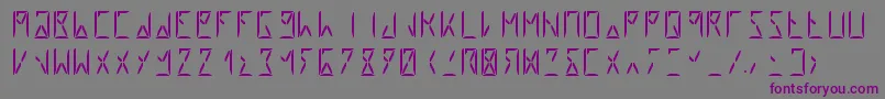 Segment8 Font – Purple Fonts on Gray Background