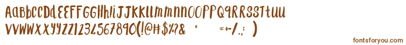 Шрифт F...SaintTropez – коричневые шрифты на белом фоне