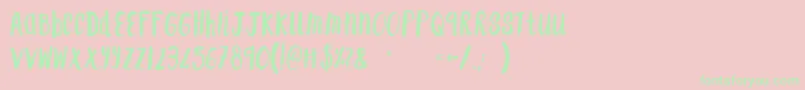 F...SaintTropez Font – Green Fonts on Pink Background