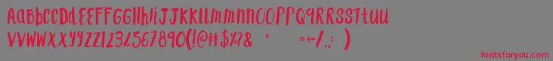 F...SaintTropez Font – Red Fonts on Gray Background