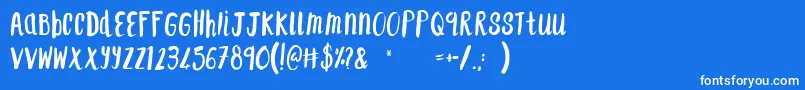 F...SaintTropez Font – White Fonts on Blue Background